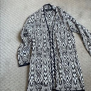 Black and White Chevron Cardigan by Evan Picone.